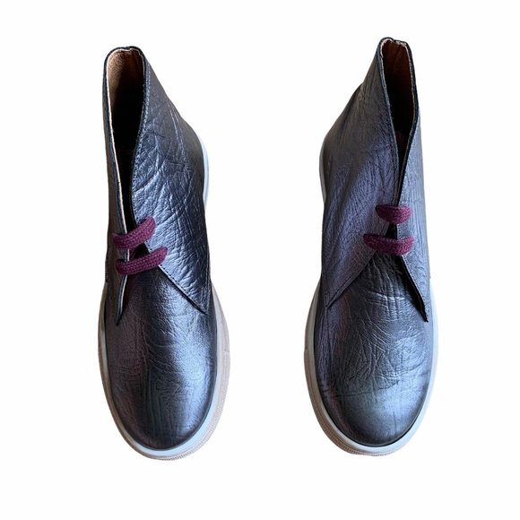 NEW Atlanta Moccasins Leather Distressed Sneakers - Picture 3 of 7